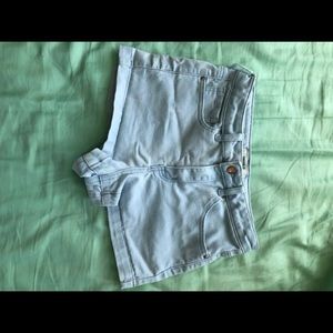 Light blue booty shorts